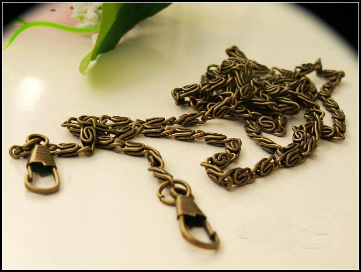 120CM Antique Brass Purse Chain - Click Image to Close