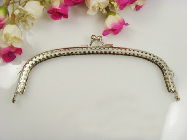 15CM Silver Clutch Coin Purse Clasp Frame Supplies - Click Image to Close